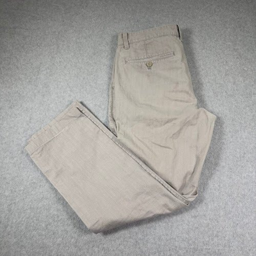 Banana Republic Aiden Pant Mens 33x27 Beige Straight Fit Chinos Casual Office